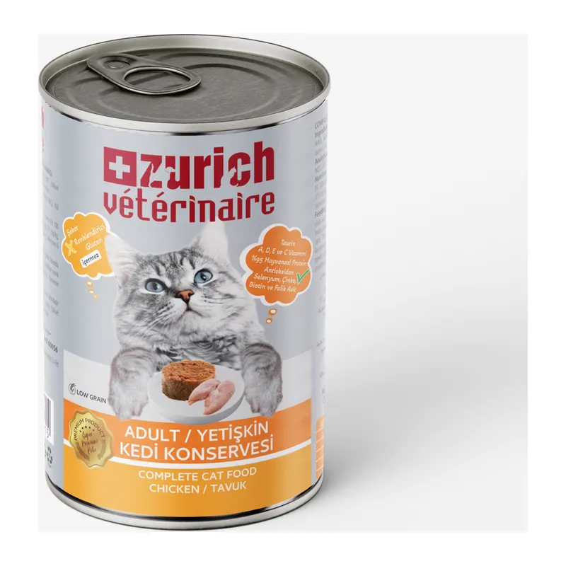 Veterinaire Pate Tuklu Yetişkin Kedi Konservesi 415 gr