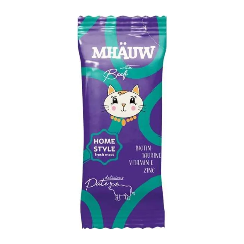 Mhauw Pouch Pate Beef Kedi Yaş sı 80 Gr