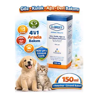 Cloroxy Kedi Köpek Göz Kulak Ağız ve Deri Bakım Solüsyonu 150 ml – Antiseptik Bakım Solüsyonu