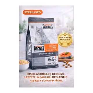 Decent Urinary Care lı ve Pirinçli Kısırlaştırılmış Kedi sı 1.5 Kg