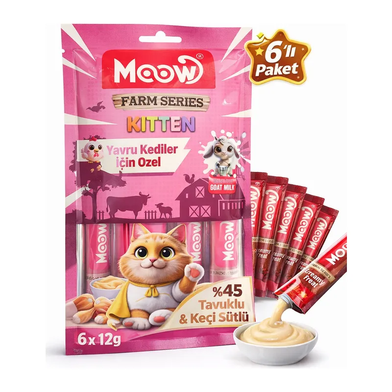 Tuklu ve Keçi Sütlü Yru Kedi a Ödül sı 6 x 12 gr