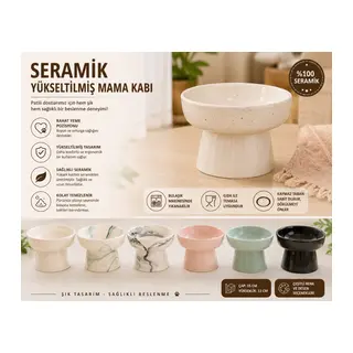 Yüksek Altlıklı Oval Seramik Su Kabı 250 ml Çeşitli Renklerde