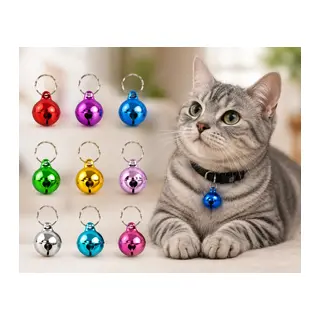 Renkli Metal Kedi ve Köpek Tasma Çanı – Tasma Aksesuarı 1 Adet