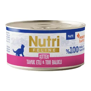 Nutri Feline Tuk Etli ve Ton lı Tahılsız Yru Kedi Konservesi 70 Gr