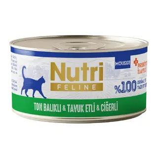 Nutri Feline Ton Tuk ve Ciğerli Tahılsız Kedi Konservesi 70 Gr
