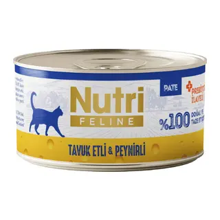 Nutri Feline Pate Tuk Etli ve Peynirli Tahılsız Kedi Konservesi 70 Gr