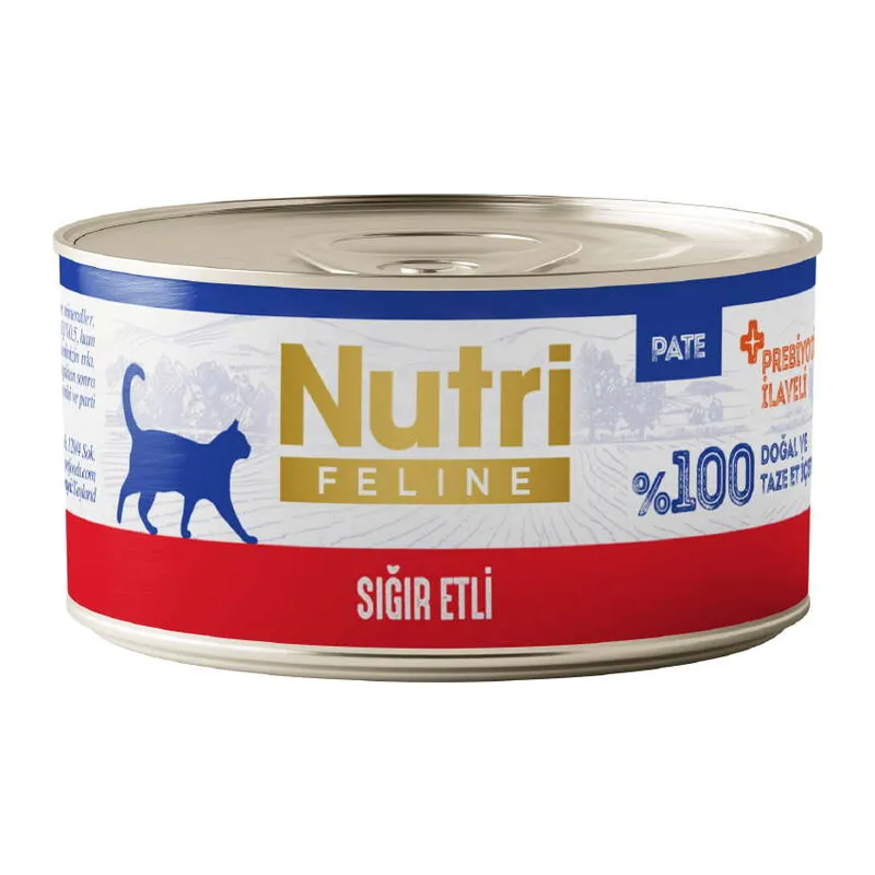 Nutri Feline Sığır Etli Tahılsız Kedi Konservesi 70 Gr