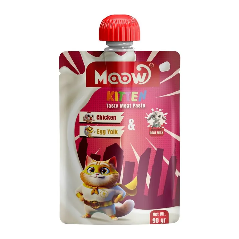 Moow Yru Kedi İçin Tuklu Keçi Sütlü Kedi Et Ezmesi 90 gr