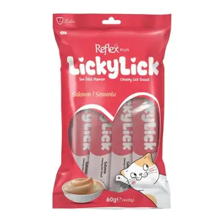 Ref Plus Lickylick Somonlu Kedi Sıvı Ödül sı 4x15gr