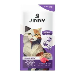 Jinny Creamy Ton lı ve Tütsülenmiş Orkinos lı Kedi Sıvı Ödül sı 5x15 gr