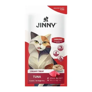 Jinny Creamy İmmune Sistem için Ton lı Kedi Sıvı Ödül sı 5x15 gr