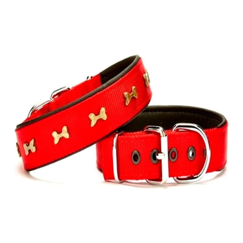Softlu Dokuma Köpek Boyun Tasması 3 cm x 55 cm Kırmızı