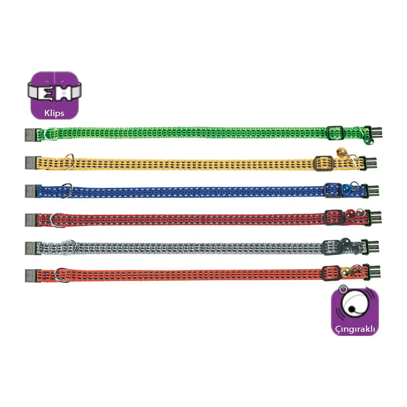 Kedi Tasma Çing. 25-35Cm Karişik Renkli