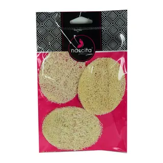 Doğal Kabak Lifli Peeling Oval Yüz Pedi Kese 3 Adet 9x7 Cm