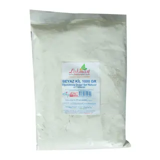 Beyaz Kil Öğütülmüş Doğal Saf Naturel 1000 Gr Paket