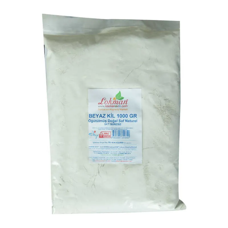 Beyaz Kil Öğütülmüş Doğal Saf Naturel 1000 Gr Paket