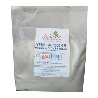 Yeşil Kil Öğütülmüş Doğal Saf Naturel 1000 Gr Paket