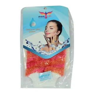 Lastikli El Geçmeli Yumuşak Eldiven Banyo Lifi Pembe-Tcu 20x10 Cm