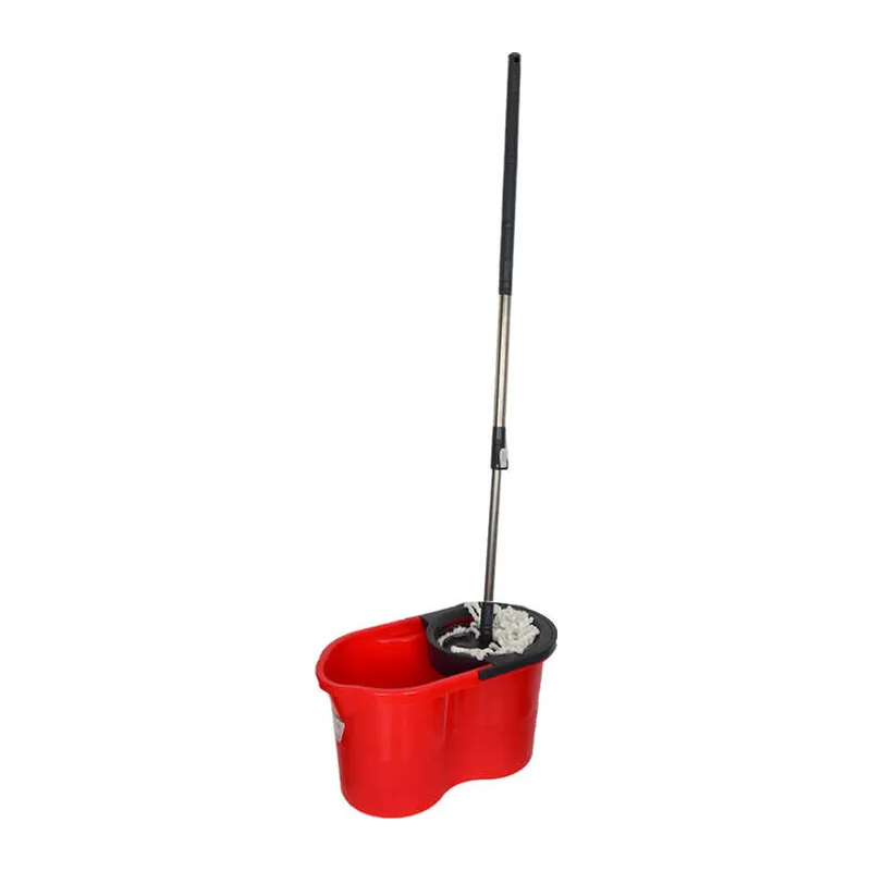 Plastik Temizlik Seti Kova+Mop+Paspas+Sap Kırmızı Renk