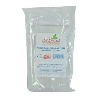 Plastik Çatal Ekonomik 1654 mm Şeffaf 100 Adet 1 Paket