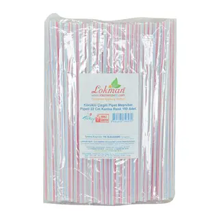 Körüklü Çizgili Pipet Ayran Kola Meşrubat Pipeti 22 Cm Renk 150 Adet Paket