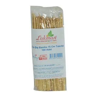 Şiş Bambu Şişleri 15 Cm Takribi 100 Adet 1 Paket