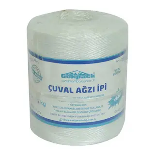 Çuval Ağzı İpi Yüzde 100 Fibrilizeli Naylon İp Beyaz 1000 Gr 1 Adet