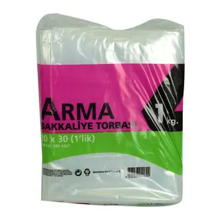 Naylon Torba Arma Şeffaf Bakkaliye Kuruyemiş Şeker Torbası 20x30 (1 lik) Takribi 265 Adet 1000 Gr