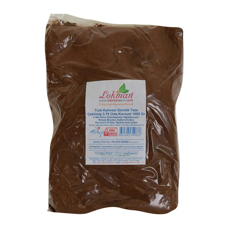 Türk si Günlük Taze Çekilmiş 3.75 Orta Krum 1000 Gr Paket