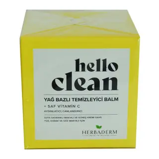 Hello Clean Yüz Dudak ve Göz için Yağ Bazlı Temizleyici Balm Saf C minli 100 ML