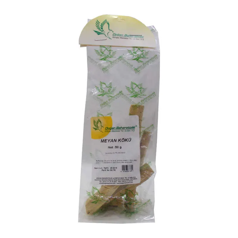 Meyan Kökü Sıyrılmış Çubuk Doğal 50 Gr Paket