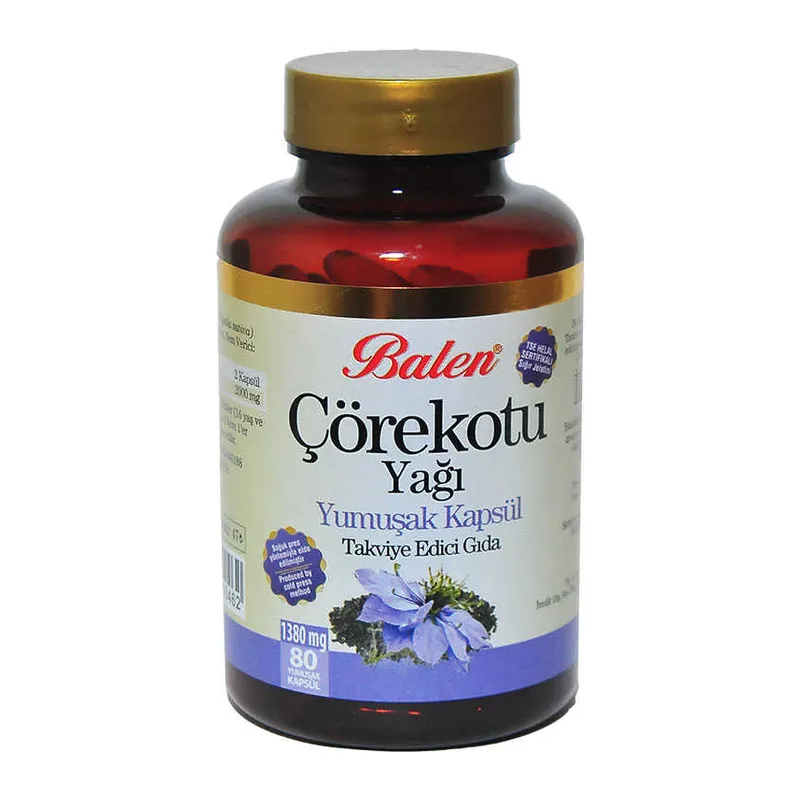 Çörek Otu Yağı 1380 Mg Yumuşak 80