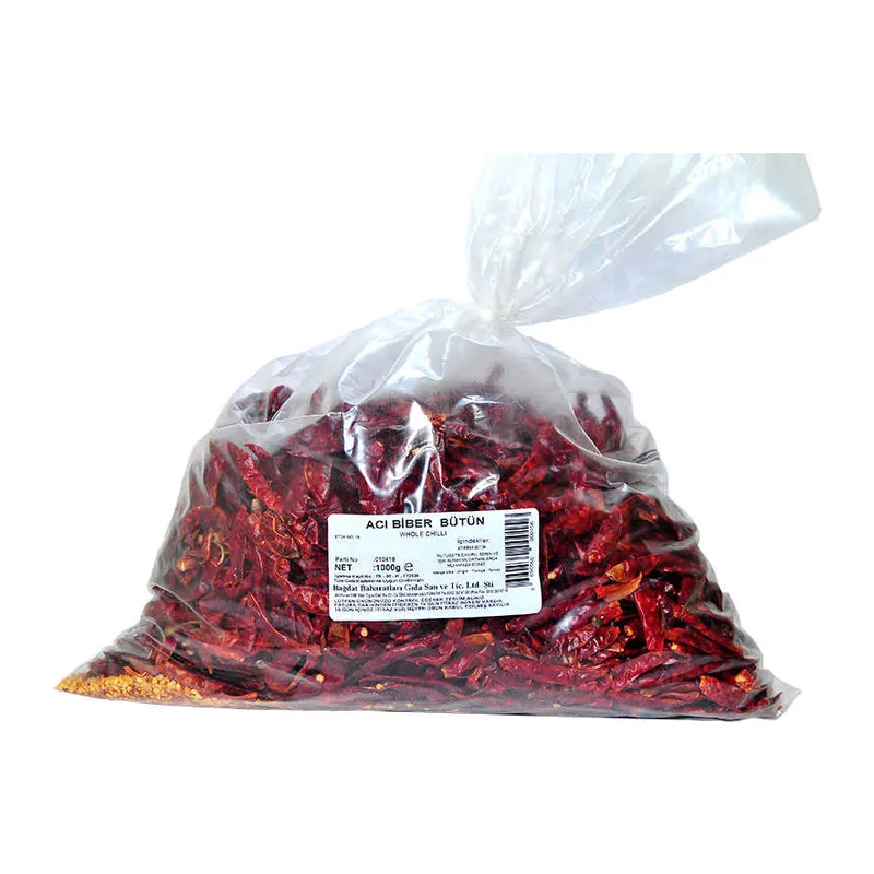 Çok Acı Biber Zehir Acı Bütün Biber 1000 Gr Paket