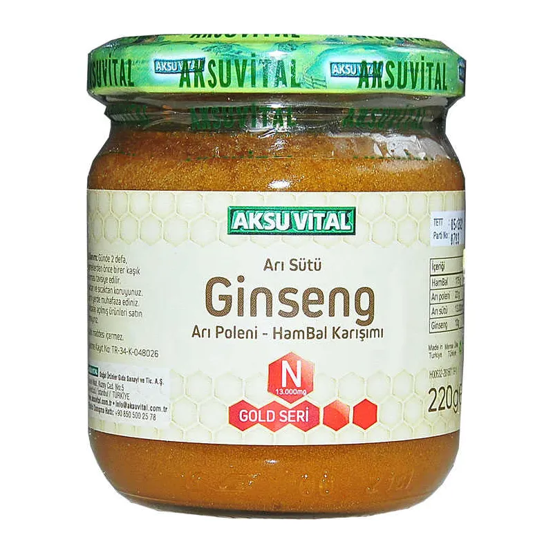 Arı Sütü Ginseng Polen Bal Karışımı 220 Gr