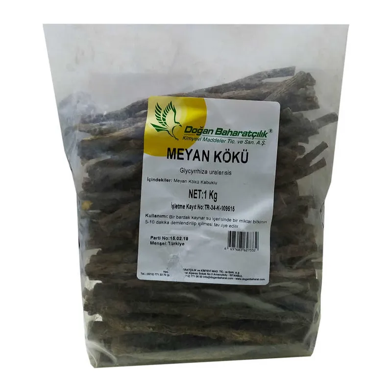 Meyan Kökü Kabuklu Çubuk Doğal 1000 Gr Paket