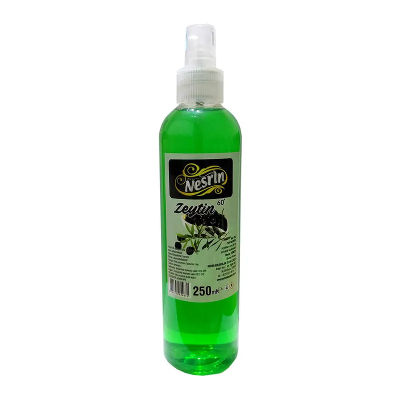 Zeytin Kolonyası 60 Derece Pet Şişe Sprey 250 ML