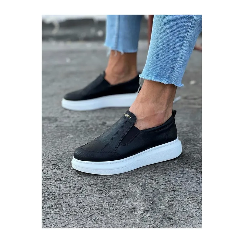 Siyah Düz Casual Erkek Ayakkabı - Renkli / 40