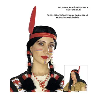 lü Örü Hint Peruğu Kızılderili Peruğu