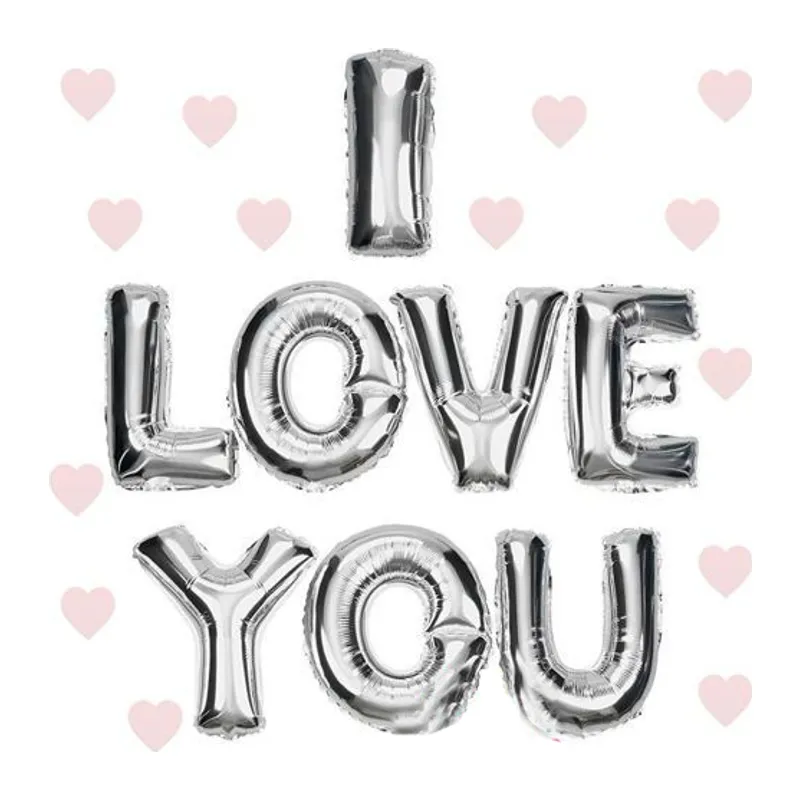 I Love You Folyo Bn Renk 35 CM
