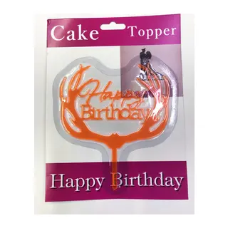 Happy Birthday Yazılı Tcu Dallı Pasta Kek Çubuğu