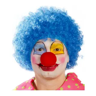 Mi Renk Kıvırcık Afro Bonus Peruk Takma ve Kırmızı B Seti