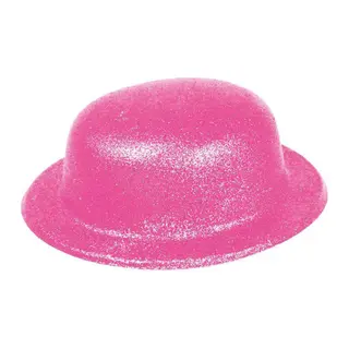Pembe Renk Simli Melon Yuvarlak Parti sı 24x26 cm