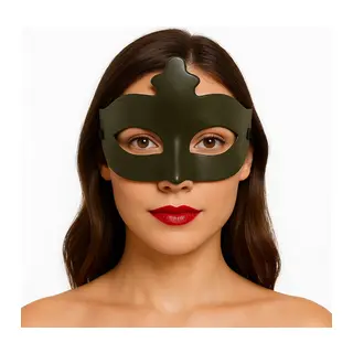 Haki Yeşil Renk Masquerade Kostüm Partisi Venedik B Maskesi