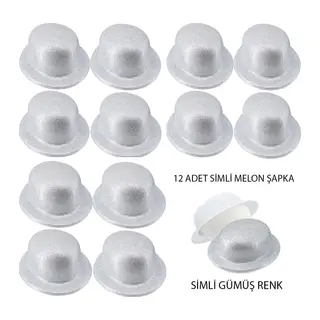 Renk Simli Melon Yuvarlak Parti sı 12 Adet