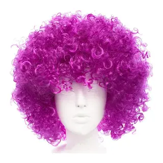 Koyu Mor Renk Violet Afro Bonus Peruk