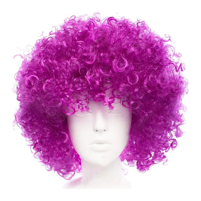 Koyu Mor Renk Violet Afro Bonus Peruk