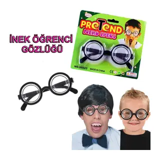 İnek Öğrenci Gözlüğü Şaka Gözlüğü