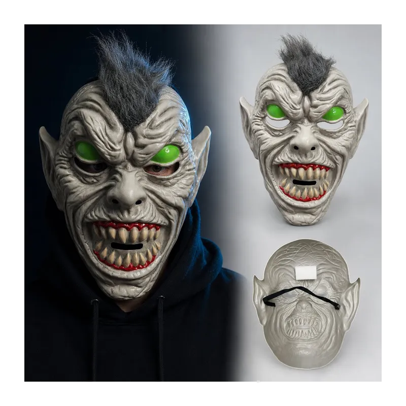 Neon Yeşil Gözlü lı Canar Plastik Maske