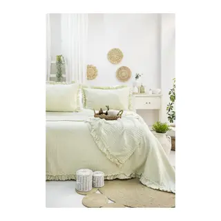 Şaheser Home Collection Yatak Örtüsü Çift Kişilik Marta Yeşil
