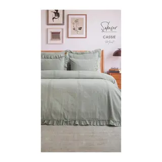 Şaheser Home Collection Yatak Örtüsü Çift Kişilik Cassie Mint